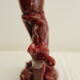 Vintage red ceramic candle holder - doe - "Nice"