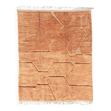 Tapis marocain shaggy orange Terre 250×360 cm