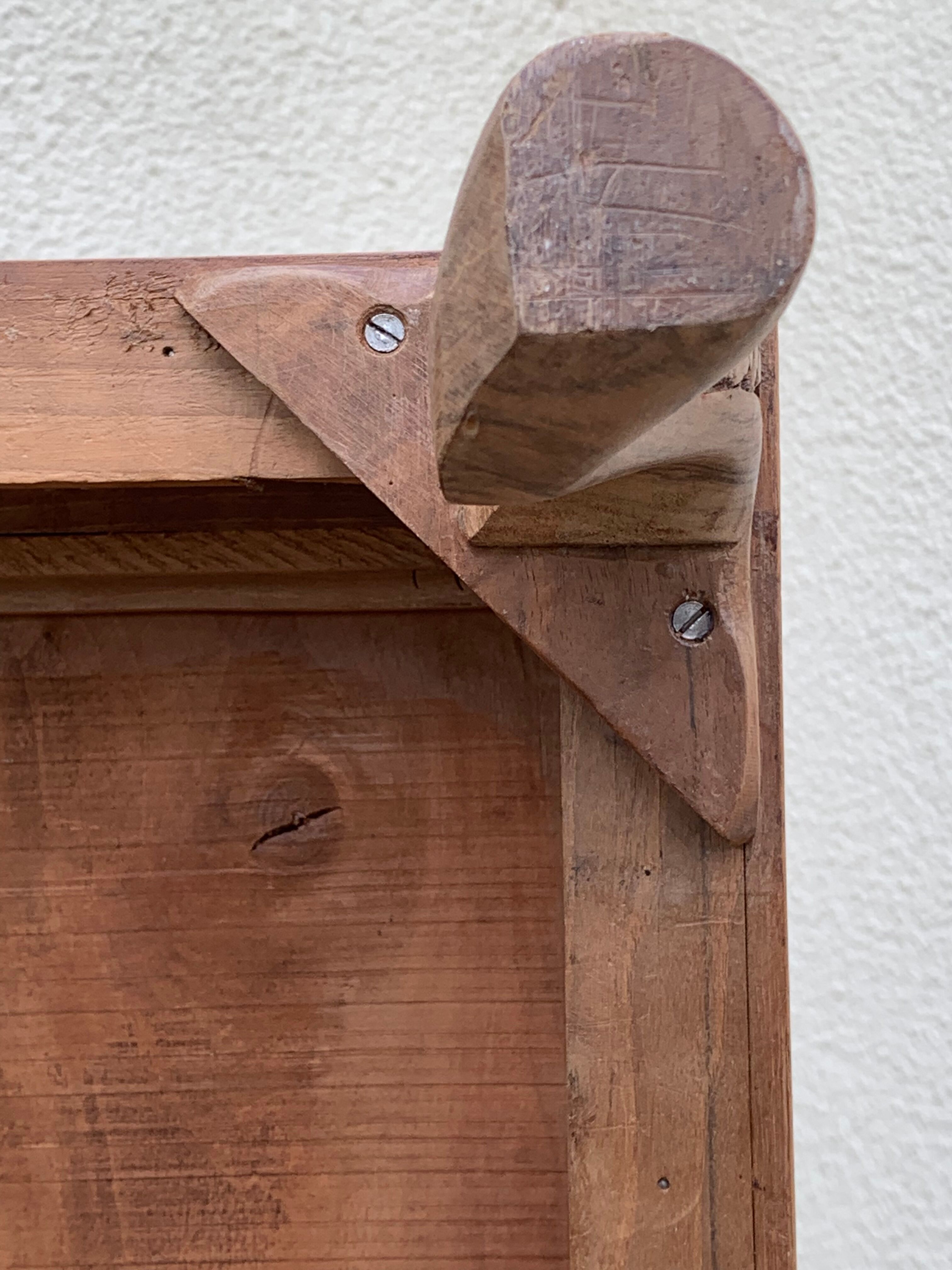 Carved solid Padouk chest of drawers 1950