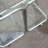 Console stainless glass italy 1970