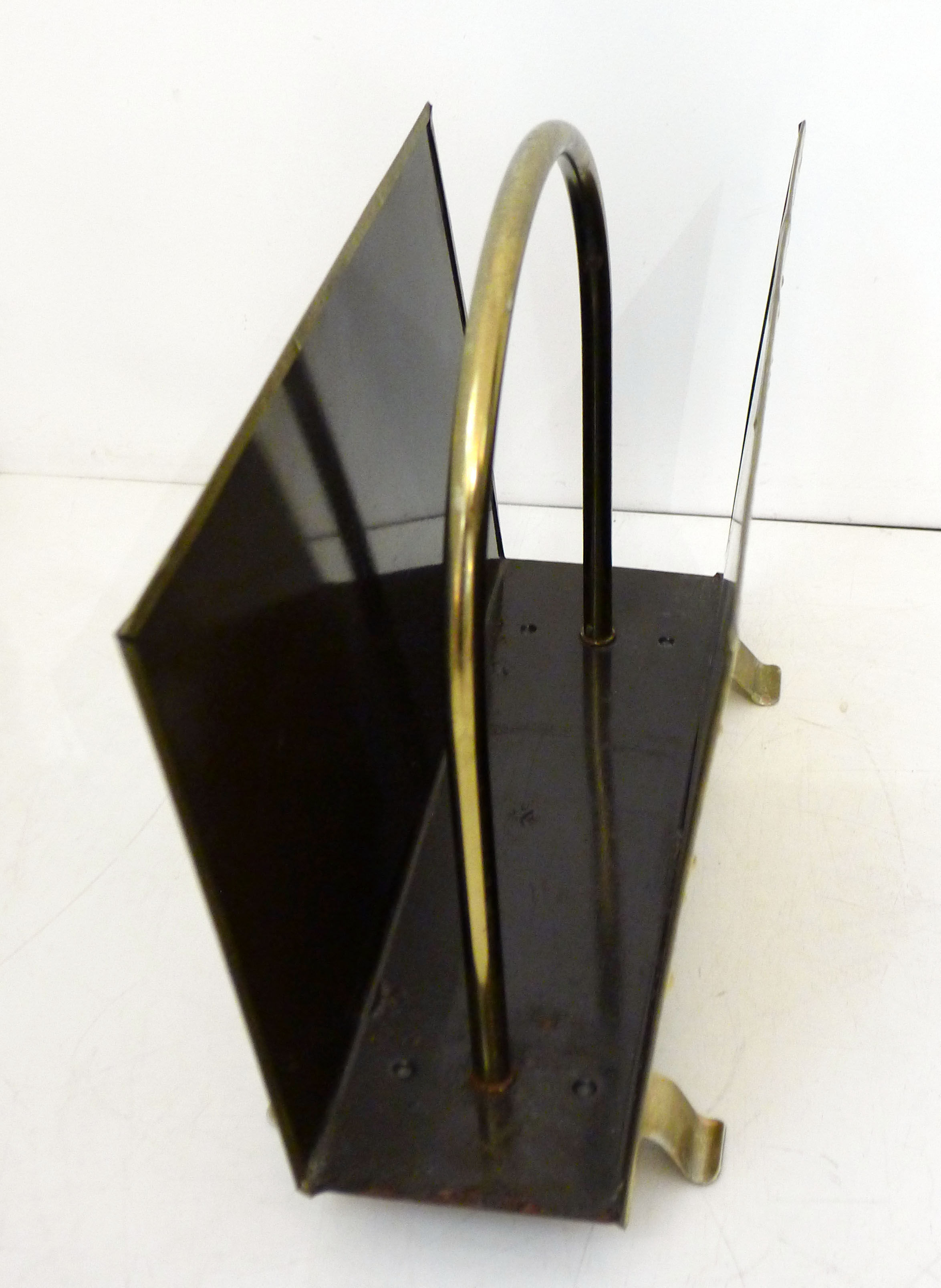 1960's brass magazine rack