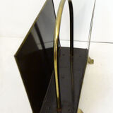 1960's brass magazine rack