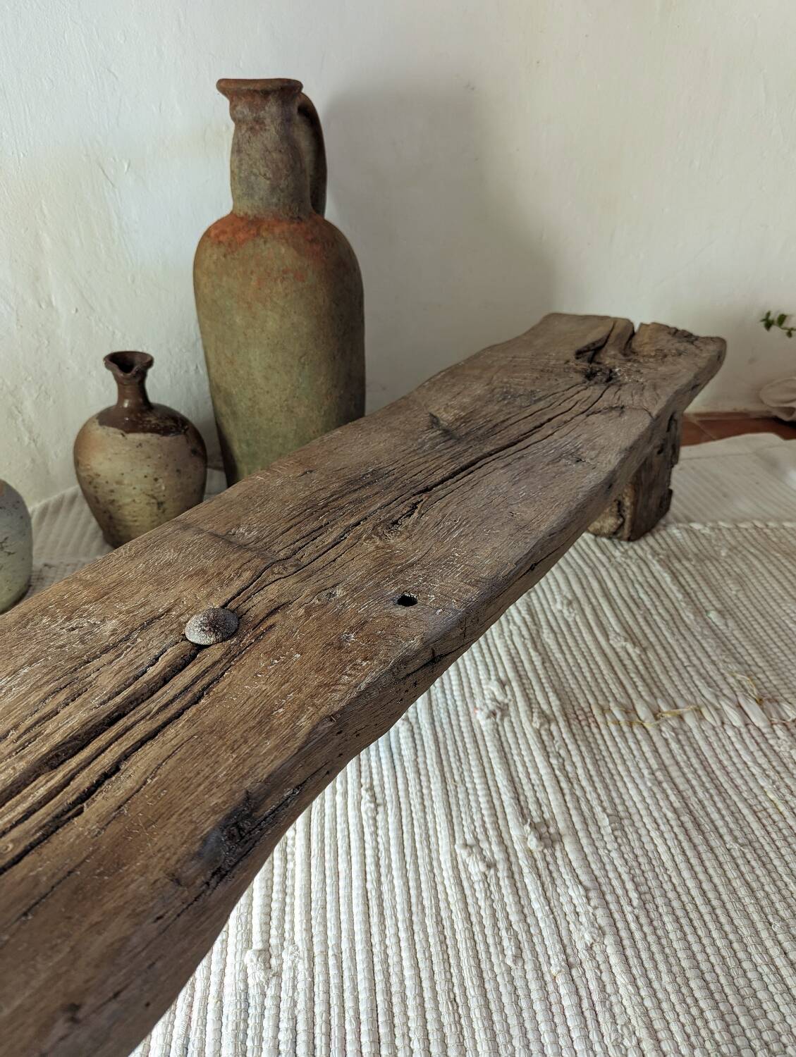 Solid oak coffee table