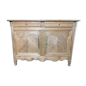 Buffet low fir Louis XV 1850 restored