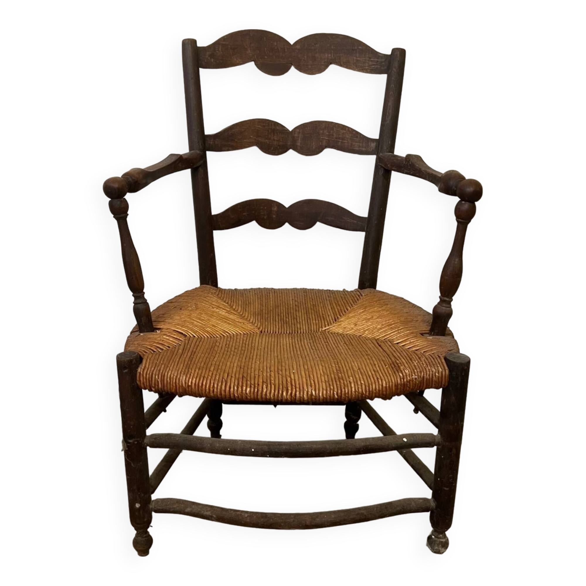 Fauteuil paillé Provençal du XVIII Eme siècle