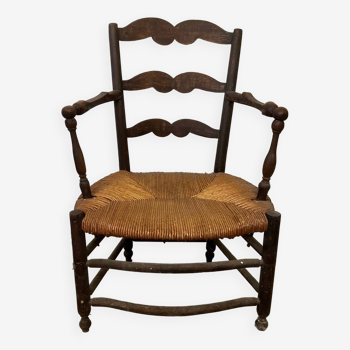 Fauteuil paillé Provençal du XVIII Eme siècle