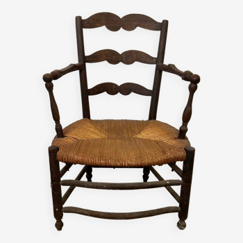 Provençal straw armchair from the 18th century