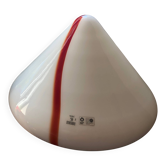 Red and White Murano Glass Ceiling Light by Renato Toso for Leucos