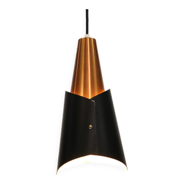 Danish Modern Copper / black  design lamp - 1960s Style