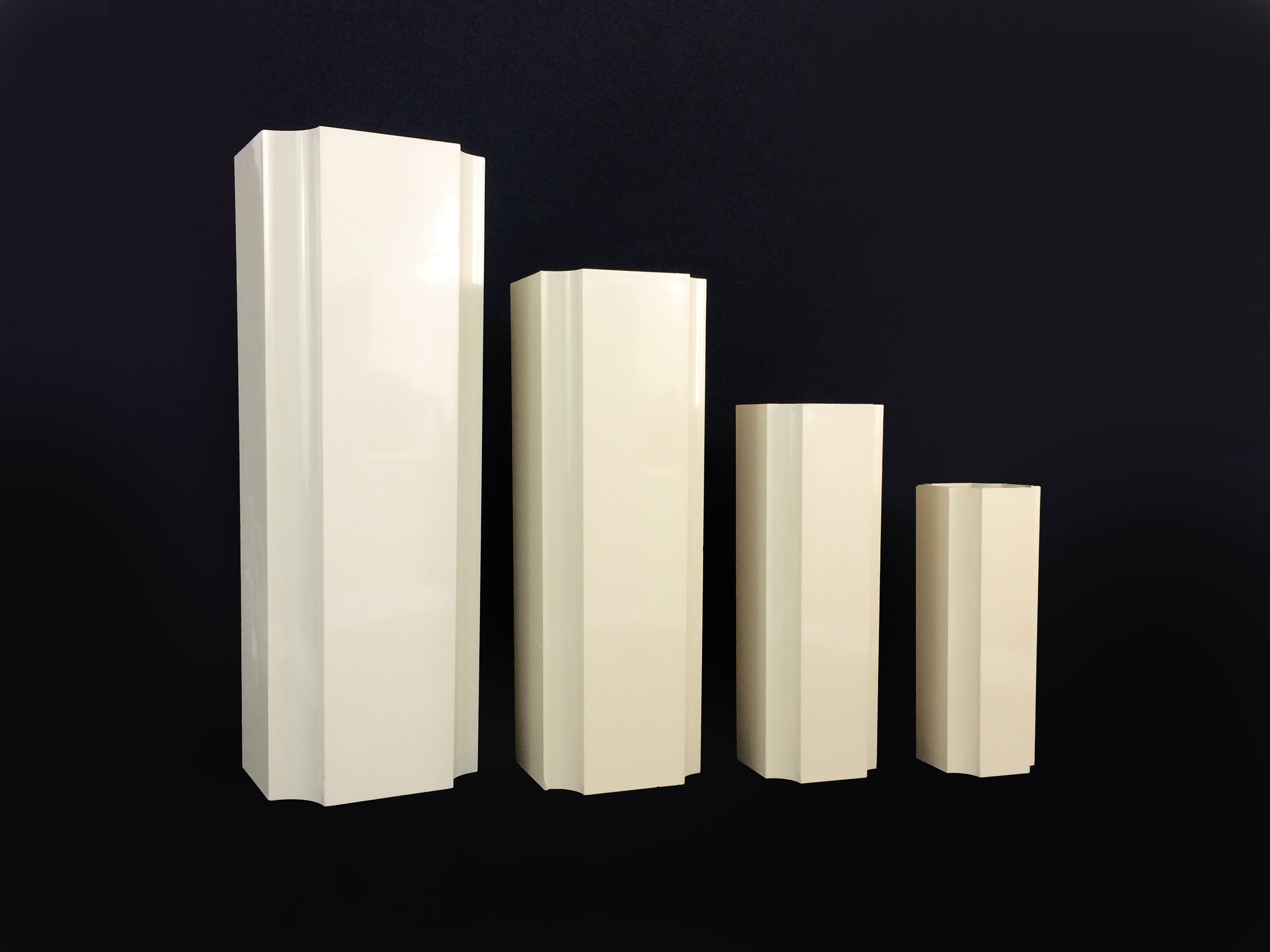 Vintage vases trundle Jacques Bédat in plastic. Year 70