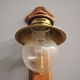 Vintage wall lamp in Murano glass, wood and brass, 1970