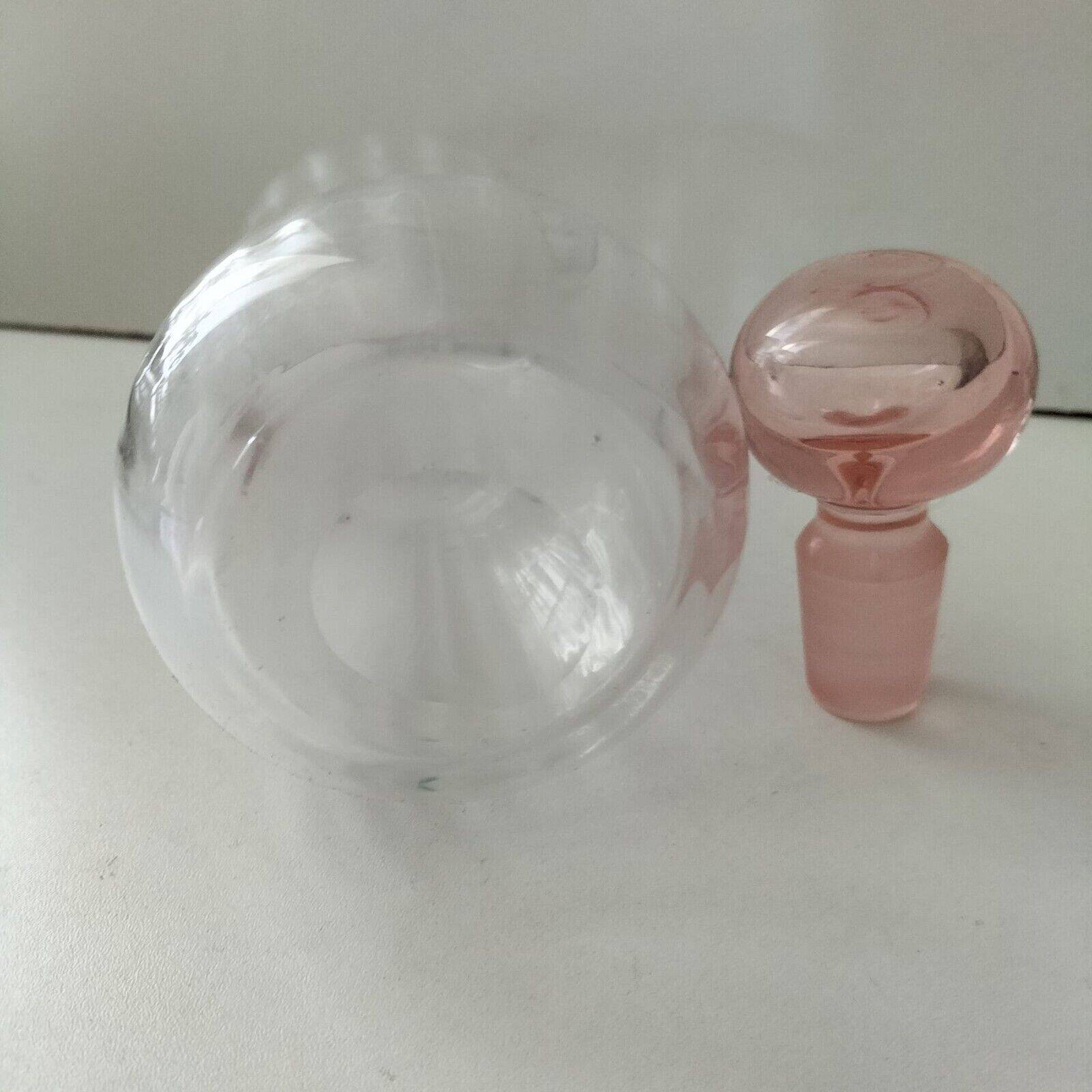 Carafe bottle Cristalerie Hartzviller pink