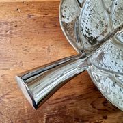 Grand plateau, centre de table en forme de feuille