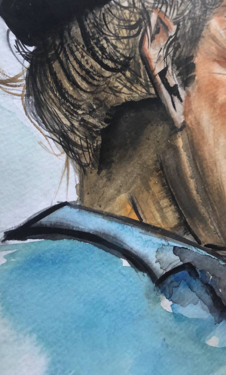 Portrait of an old sailor by Arlo, watercolor