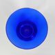 Art Deco vase with ribbed base, cobalt blue, 1930s