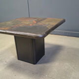 Brutalist side table by C. Kneip, 1991