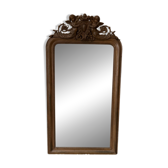 Antique wooden mirror