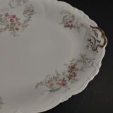 Plat de service ovale en porcelaine décor floral Charles Arhenfeldt Limoges