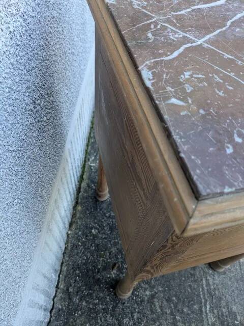 Nightstand, marble bedside table