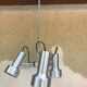 Old hanging 3 arm chromed metal + spots alu 70s vintage