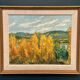 Original Swedish Oil on Panel – "Autumn Landscape" – Dated 1978 – Framed Period Piece – 50 × 42 cm (19.7" × 16.5")