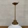 German Antique Two Tone Pendant Light on Brass Stem Gallery