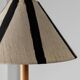 Lampe de table vintage Solbackens Svarveri 38B en bois de pin avec abat-jour en lin peint à la main – Beige