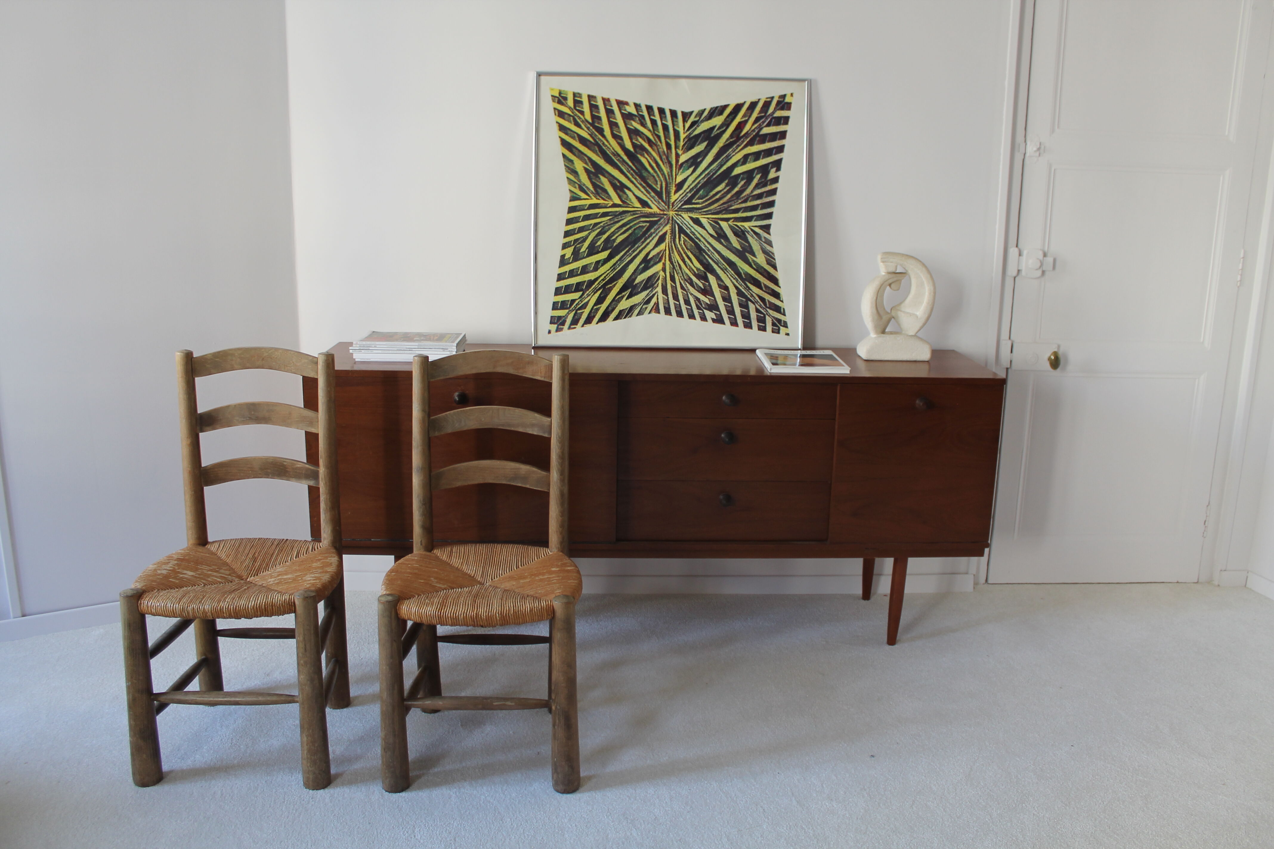 French handmade mulched chairs