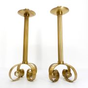 Pair of Scandinavian brass candlesticks Ivar Ålenius Björk for Ystad Metall 1960