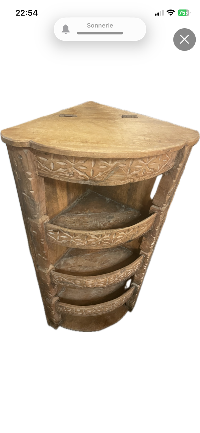 Indian corner cabinet