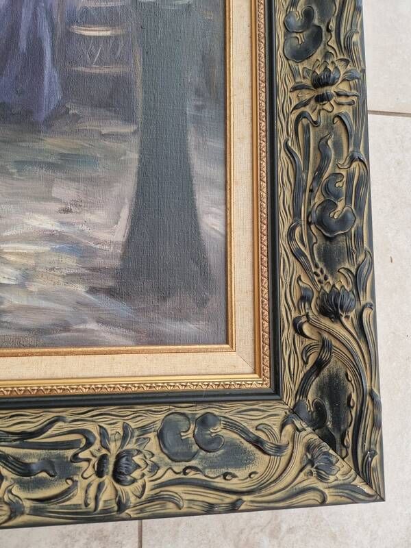 Nestor, peintre Espagnol du XXe siècle - Huile sur toile - Violoniste