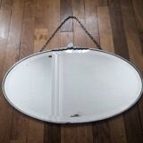 Old bevelled art deco mirror  61x34cm