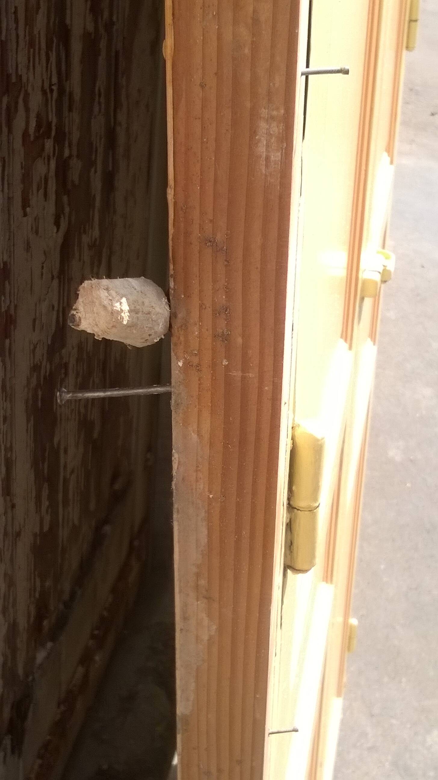 Set of large double antique wardrobe doors.