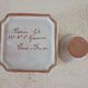 Earthenware inkwell signed Perrier fils