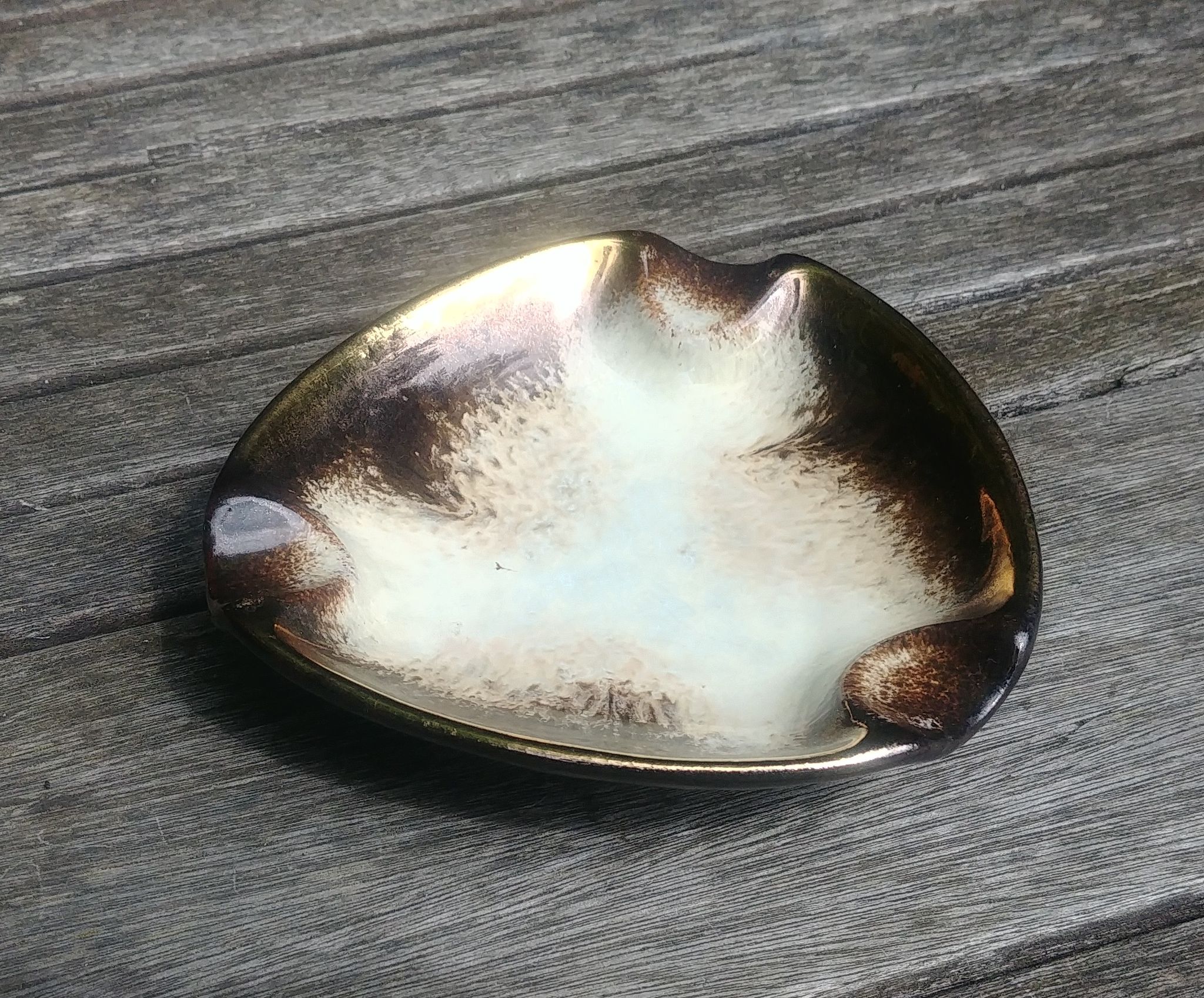 Vintage glazed ceramic ashtray/pocket emptier from the 60s