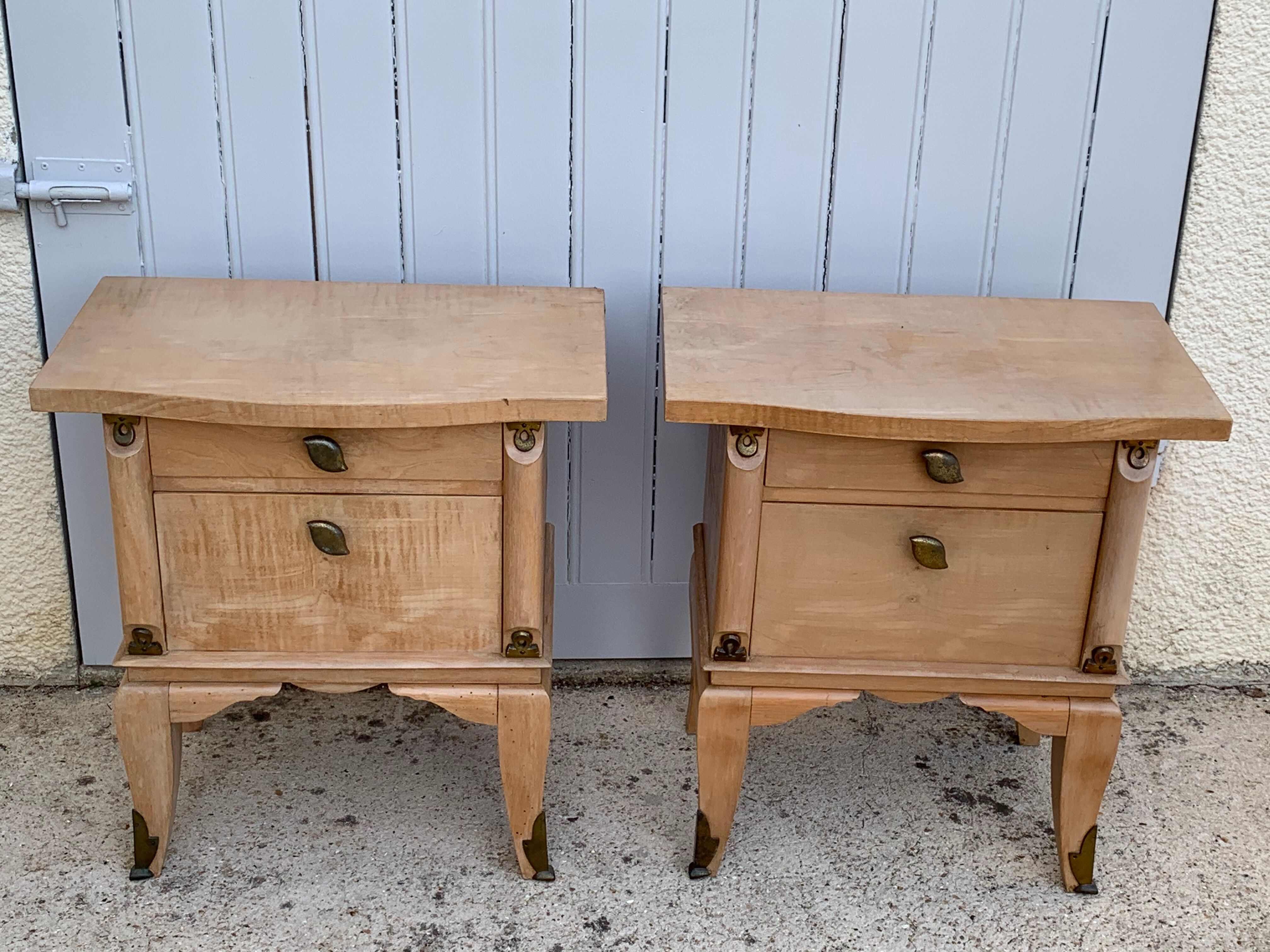 Pair of art deco bedsides