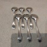 6 silver-plated ice cream scoops, goldsmith Frionnet, pearl decor