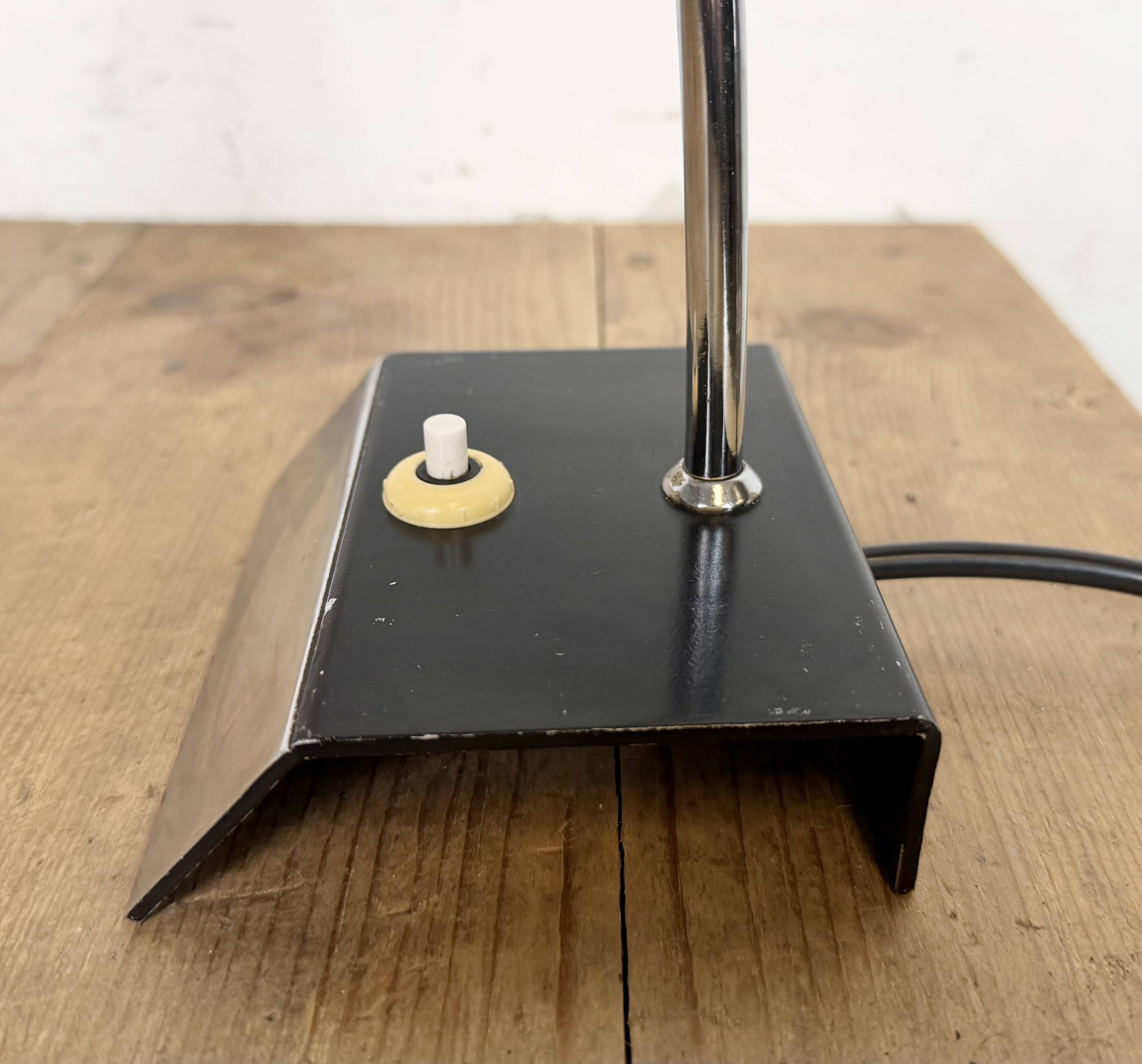 Vintage Black Table Lamp by Josef Hůrka for Napako, 1960s