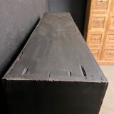 Oak clamshell cabinet