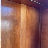 Light oak sliding door wardrobe, 1960