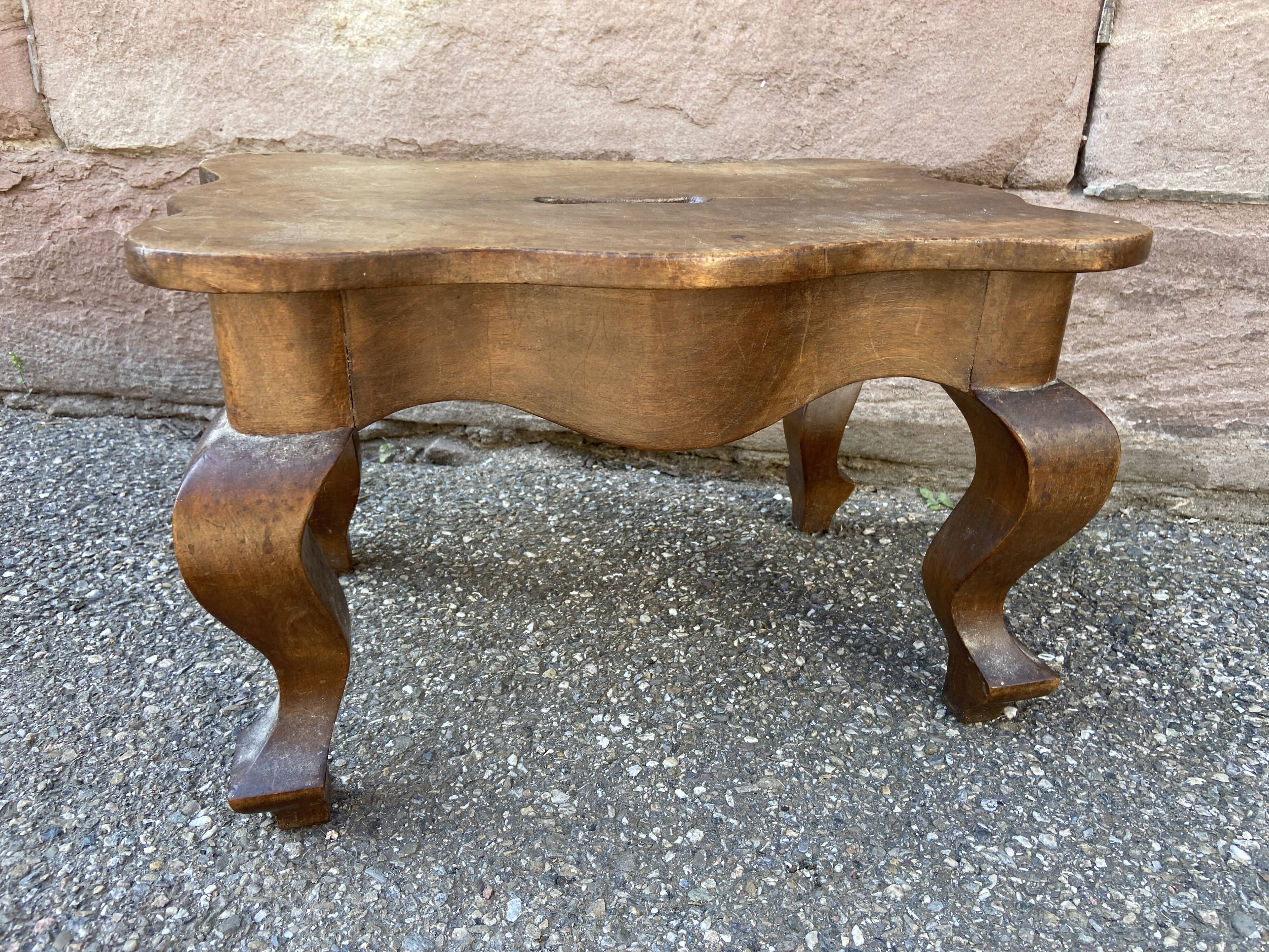 Footrest louis xv walnut late nineteenth