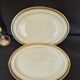Set of 2 oval shrimp dishes in Limoges porcelain "Blue de F"