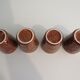 Sarreguemines pitcher and goblets, France 1970s