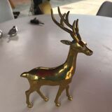 Deer statue in gilded bronze