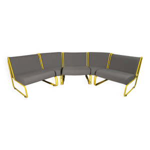 Banquette modulable tubulaire - jaune