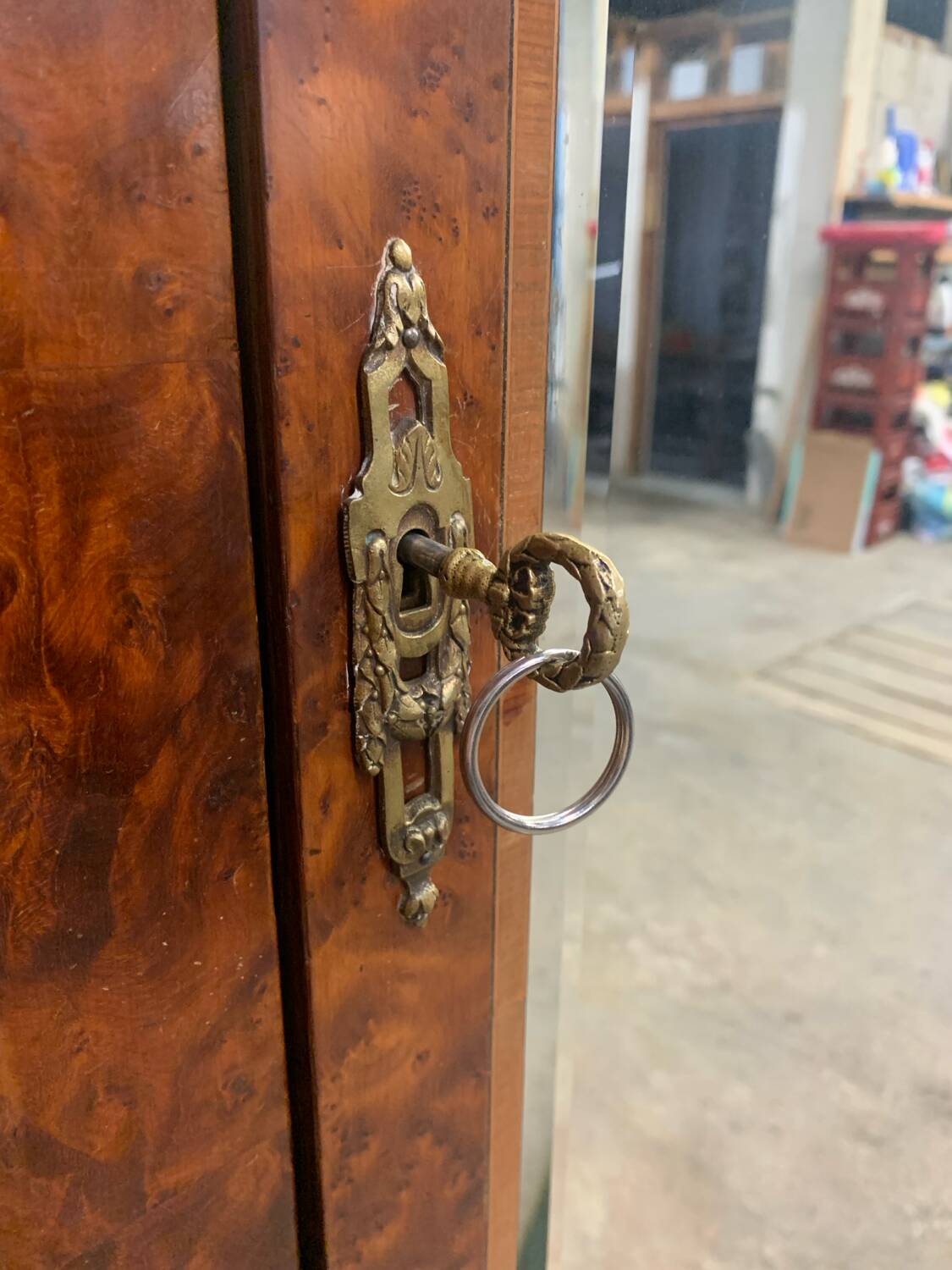 19th Century Marquetry Mirror Cabinet