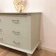Commode des années 60, pieds compas, Douceur de l'Aube
