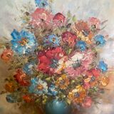 Tableau huile sur toile bouquet