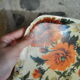 Orange fiberglass flower patterned top 70s