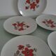 Set of 5 flat plates - Arzberg earthenware - 1960/70